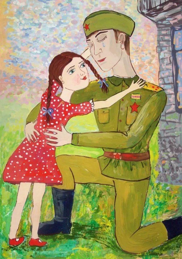Мирное небо над головой рисунки к 9 мая